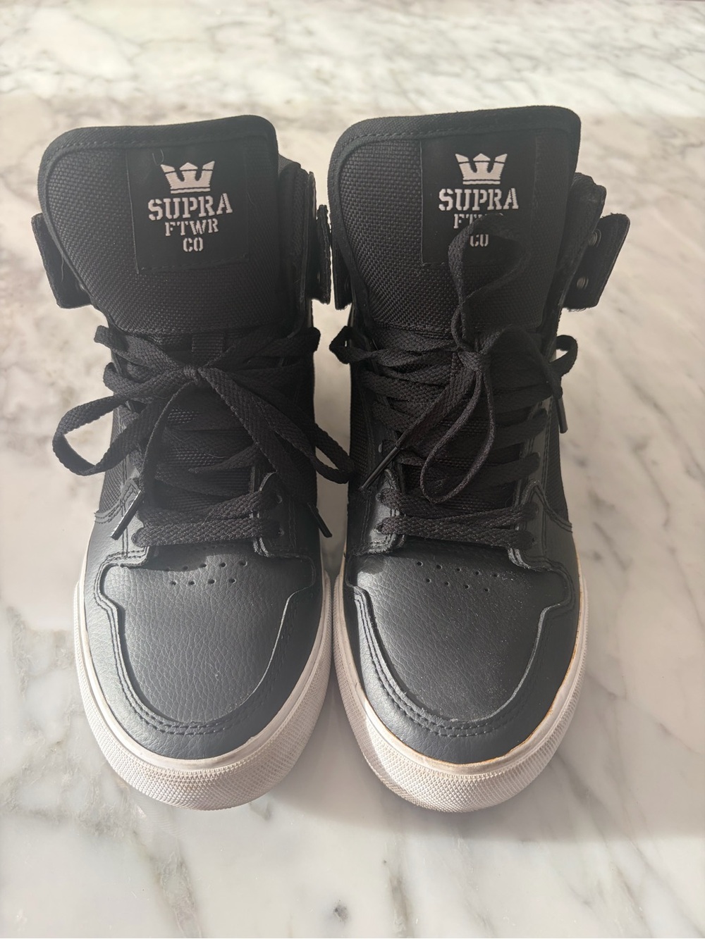 Supra Black High-Top Skate Sneakers